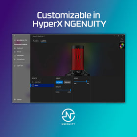 HyperX QuadCast 2 renewed desk setup mic for streams.