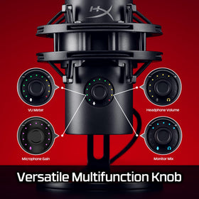HyperX QuadCast 2 S tap-to-mute LED ring indicating mute status