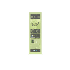 HYTE Y70 touch display front view with Matcha Milk bezel for immersive control