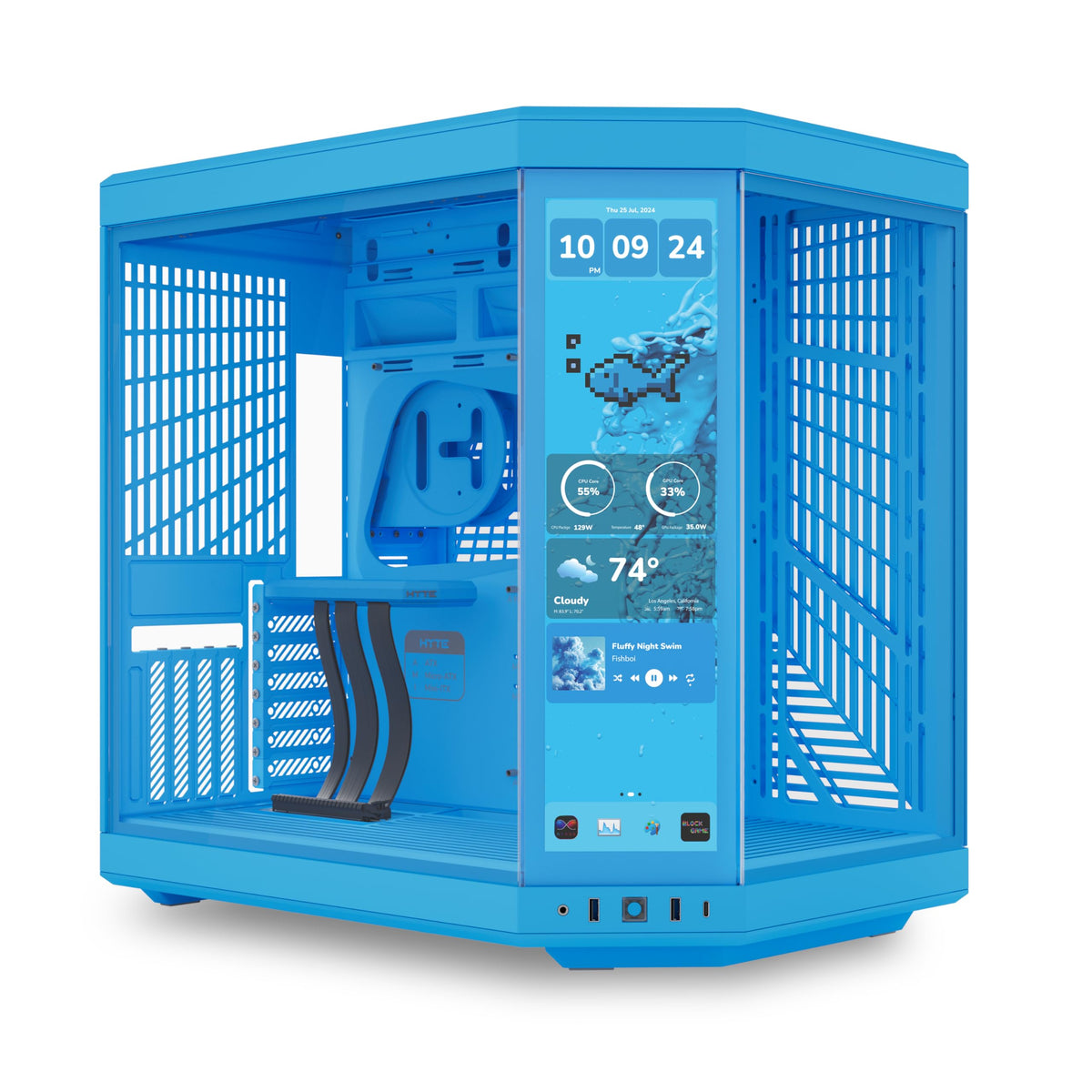 HYTE Y70 10-point touch enables precise interactions on the display
