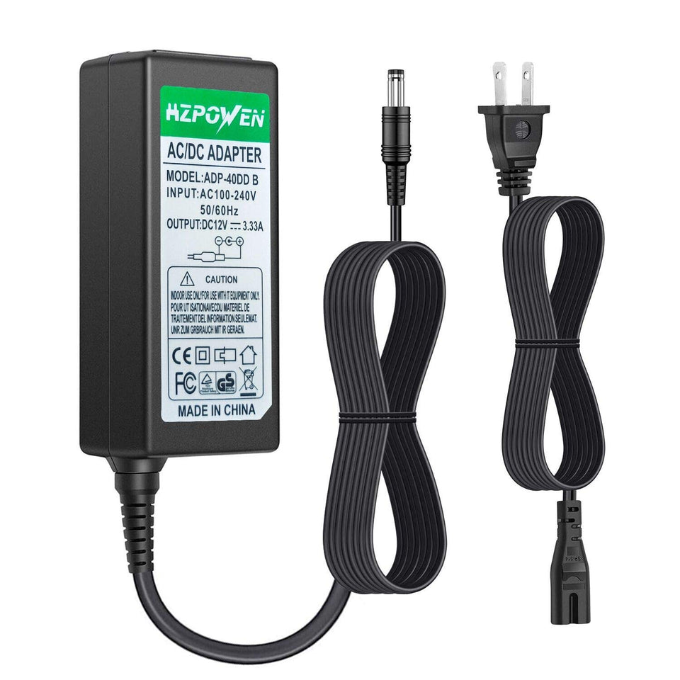HZPOWEN front view power adapter showing compact design and reliable build