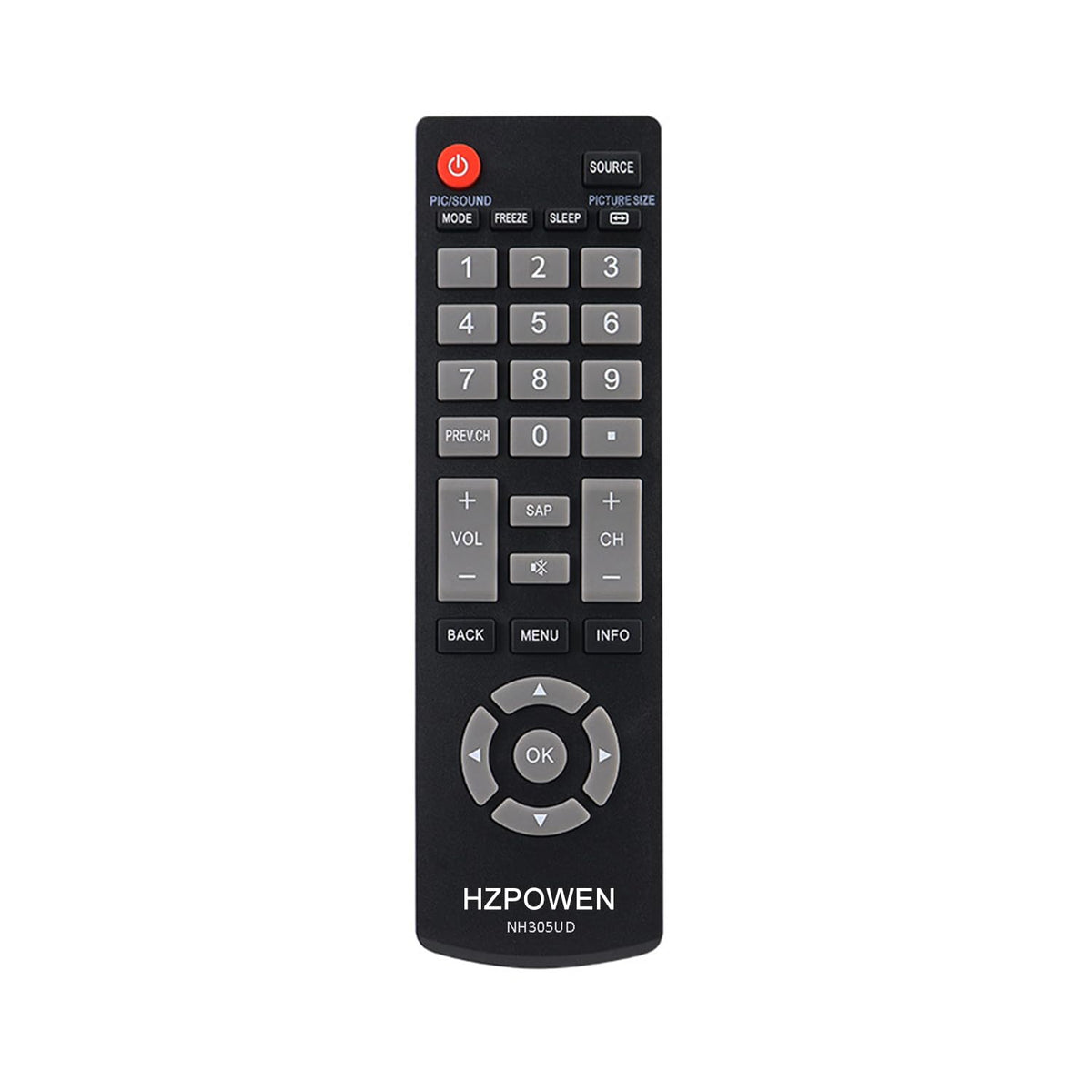 HZPOWEN packaged remote and included item showing what arrives in box