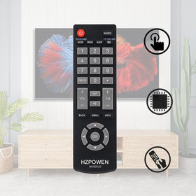 HZPOWEN remote next to AAA batteries for size comparison and power requirement clarity