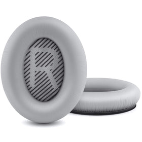 HZTCAM front view of silver replacement ear pads showing clean fit and restored comfort