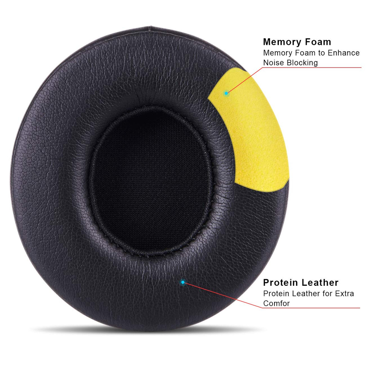 HZTCAM ear pad installed on Beats headphone showing restored fit and improved comfort