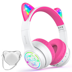 I love e iFecco front packaging showing headphones and case, clear protective benefit