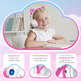I love e iFecco LED cat ears lit up to entertain kids and add visibility