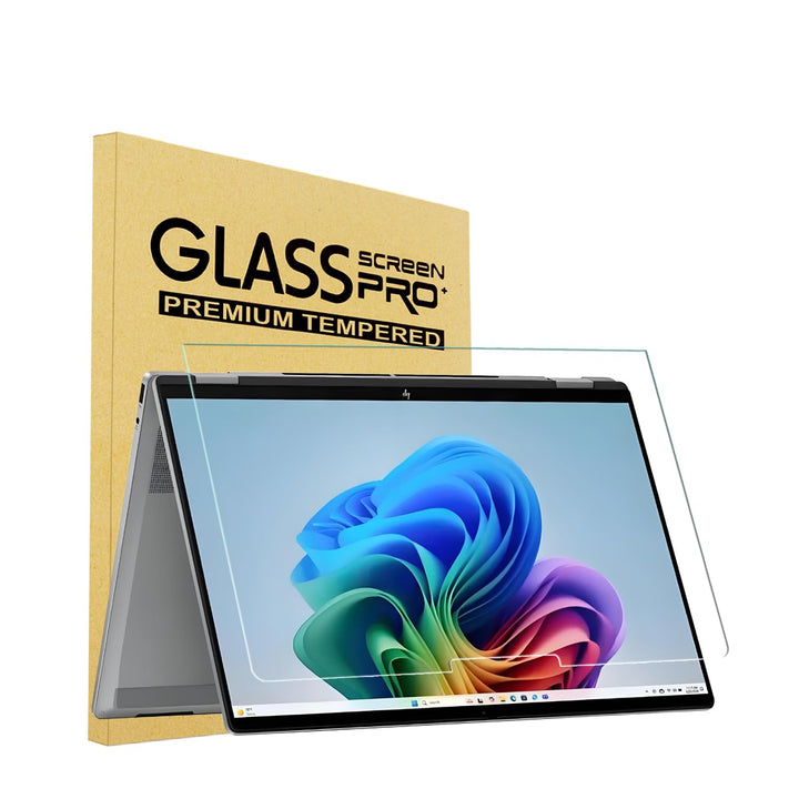 i-Tensodo 16-inch tempered glass screen protector on HP OmniBook X Flip front view preserves clarity and brightness.