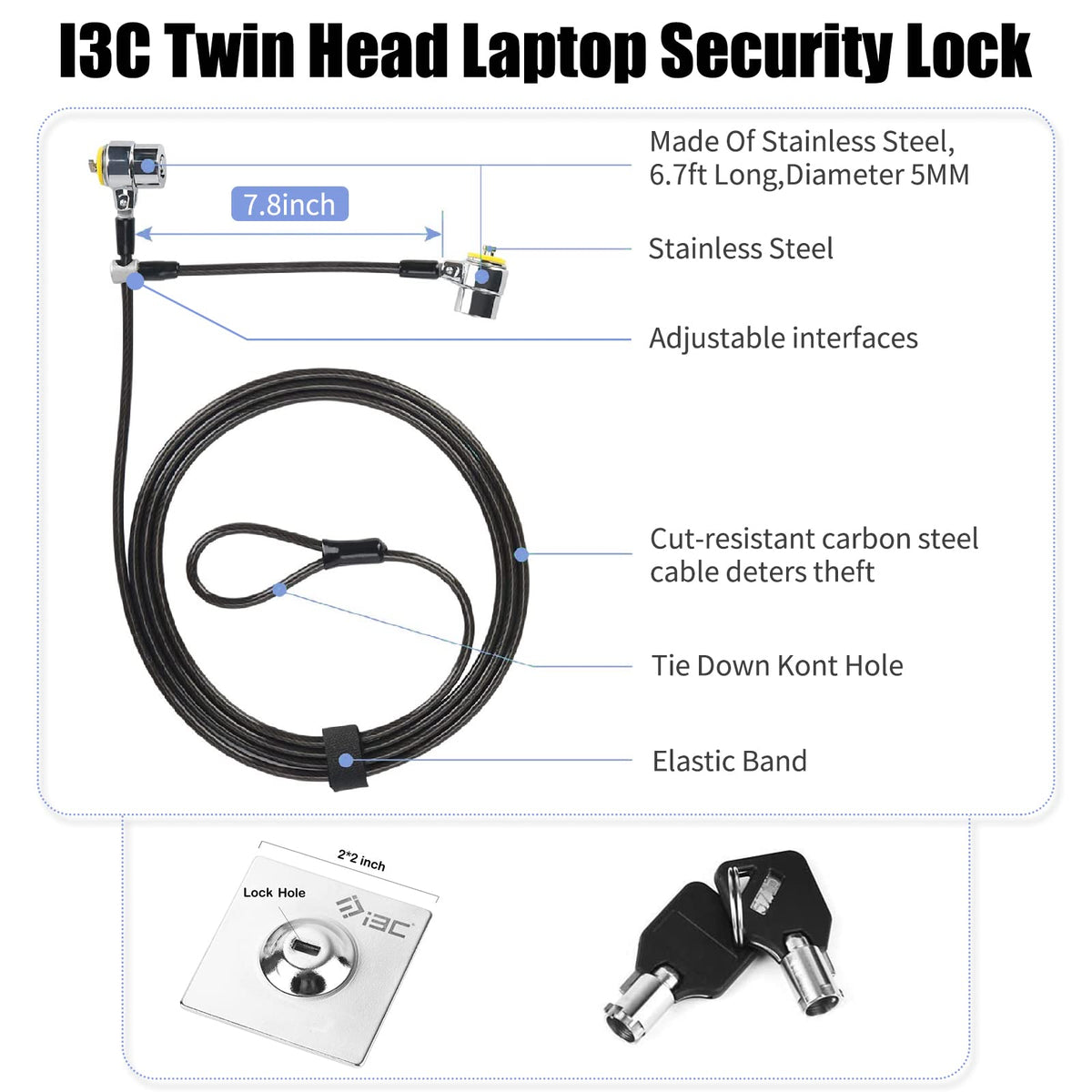 I3C anchor plate attachment secures devices without slots for reliable anchoring.