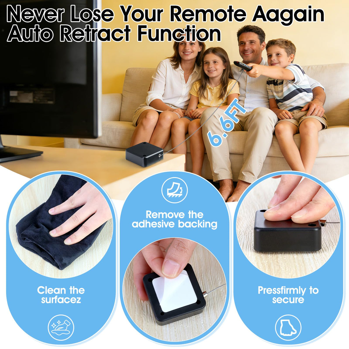 I3C extended steel cable with remote attached showing reach and convenience
