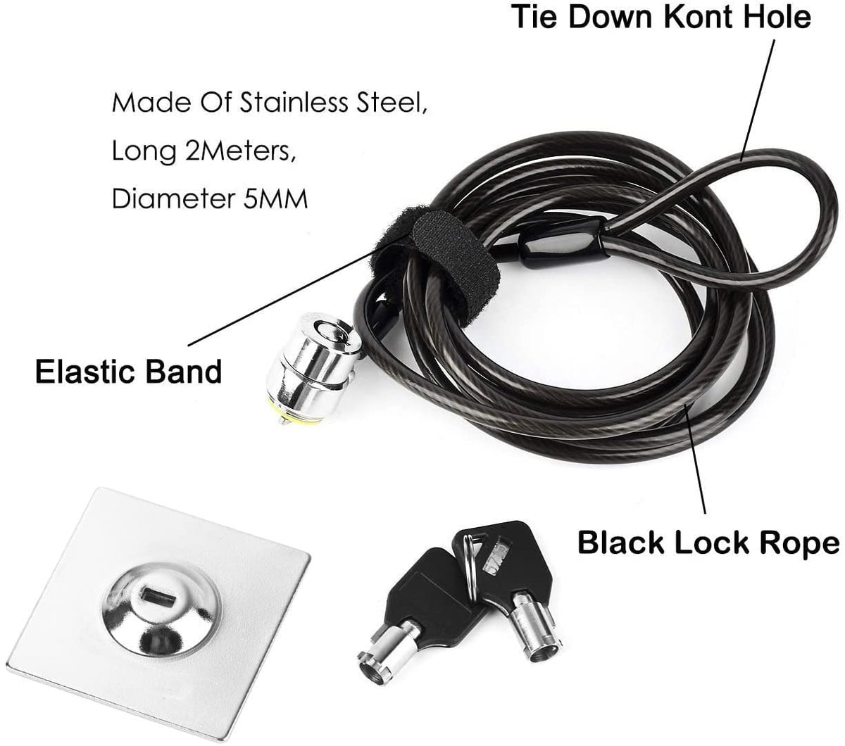 I3C 6.5ft cable length provides flexible daily security.