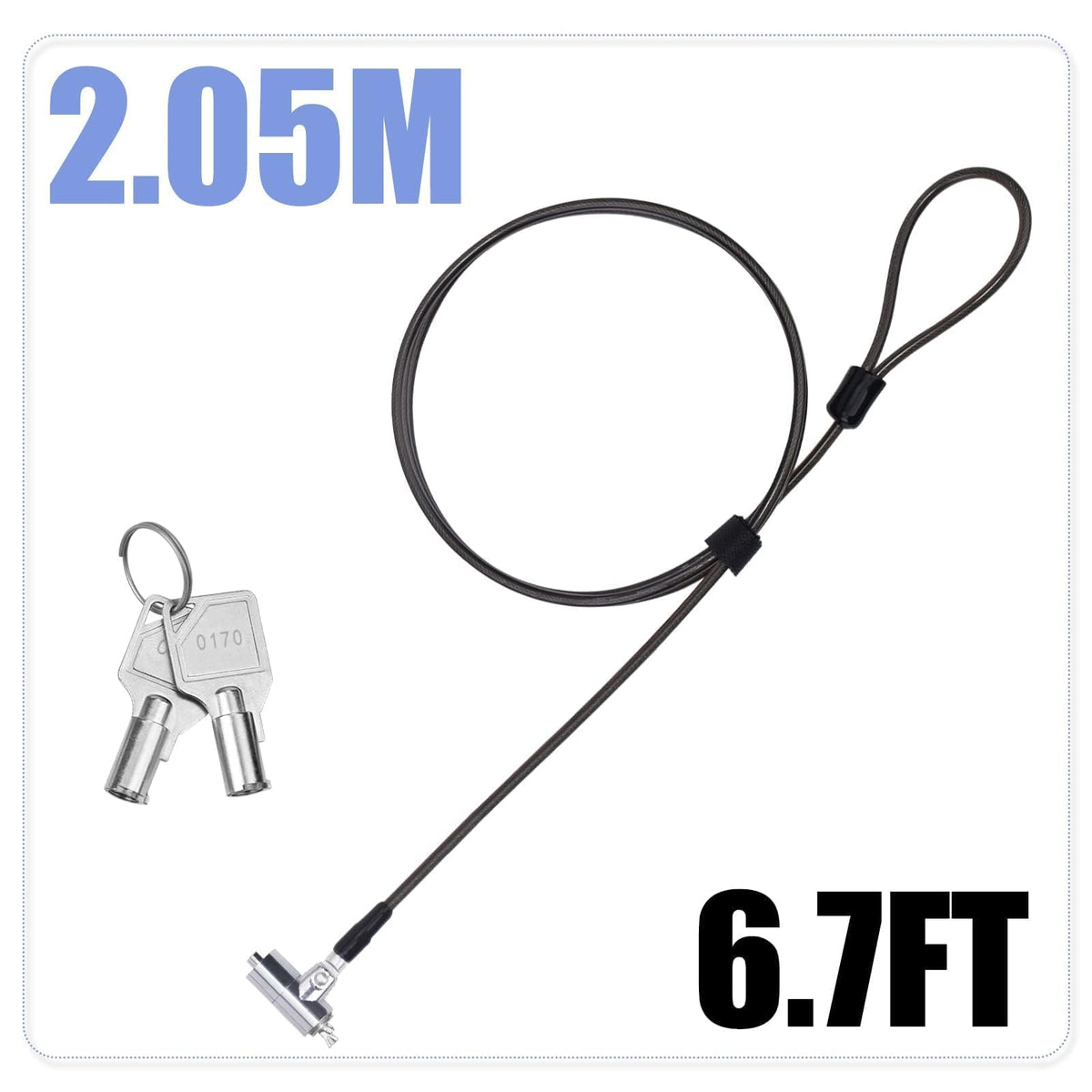 I3C lock fits 6x2.5mm wedge-slot laptops securely.