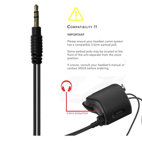 IASUS XSound 4 installation kit with velcro and extension cable.
