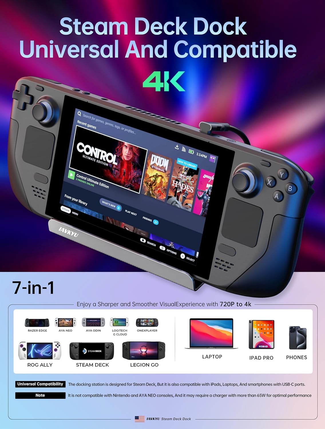 IAVKYU packaging with setup guide and warranty card demonstrating included support