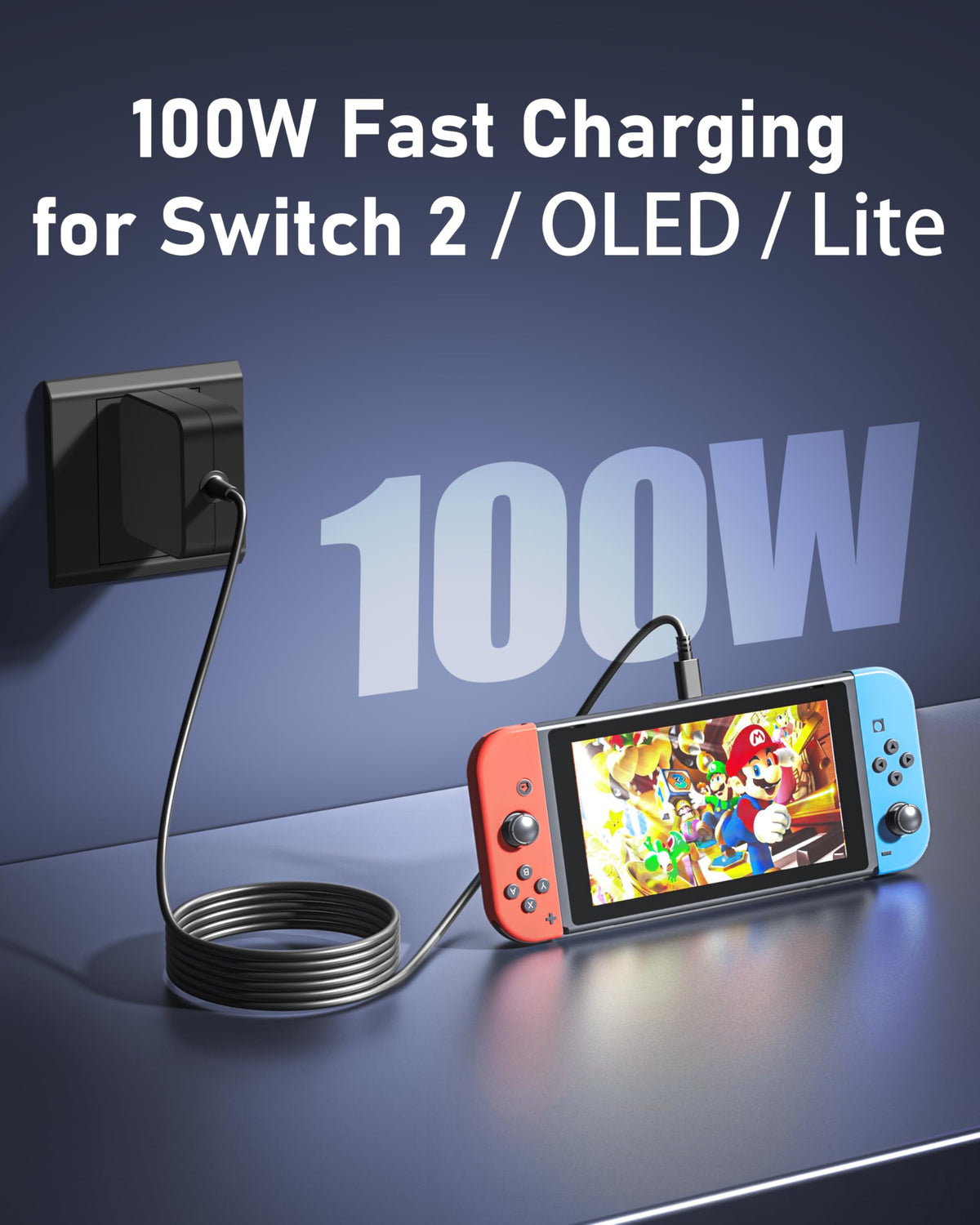 IBATTS 100W USB-C charger side ports for versatile charging