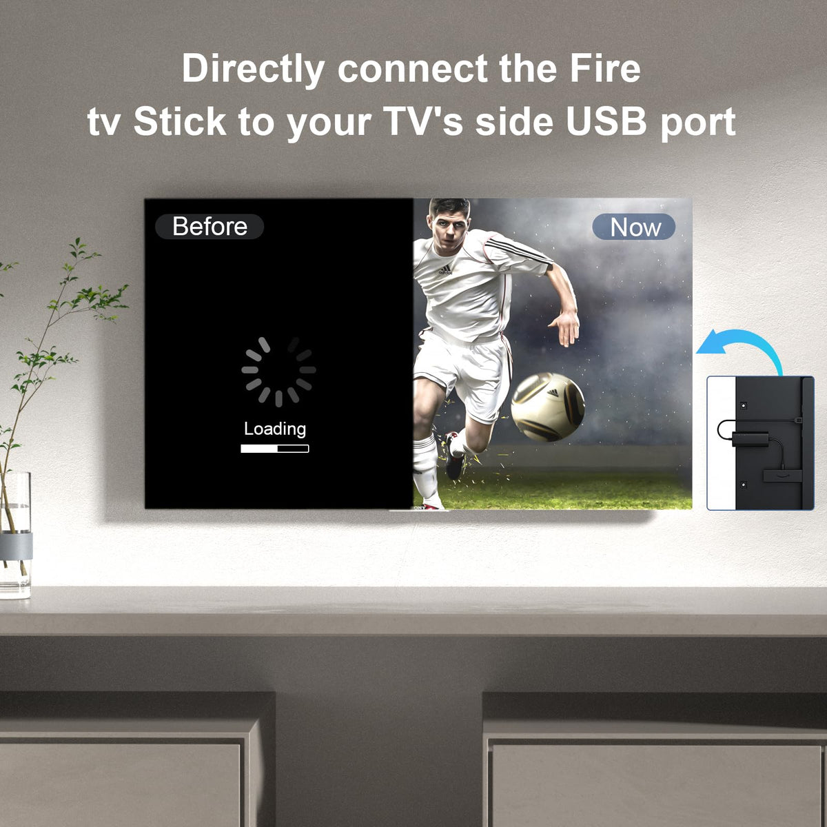 IBERLS adapter compatible with Fire TV Sticks, Roku micro USB models, Chromecast