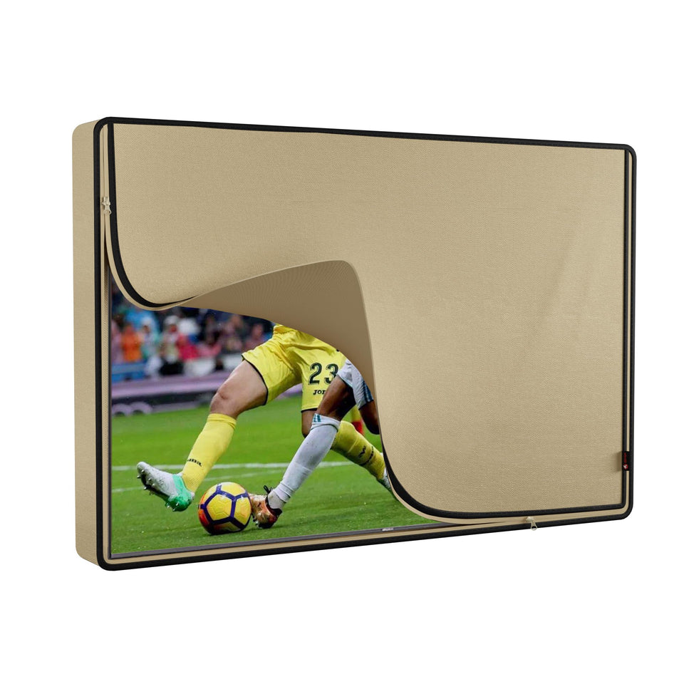iBirdie front view on 52 inch TV showing full weatherproof protection
