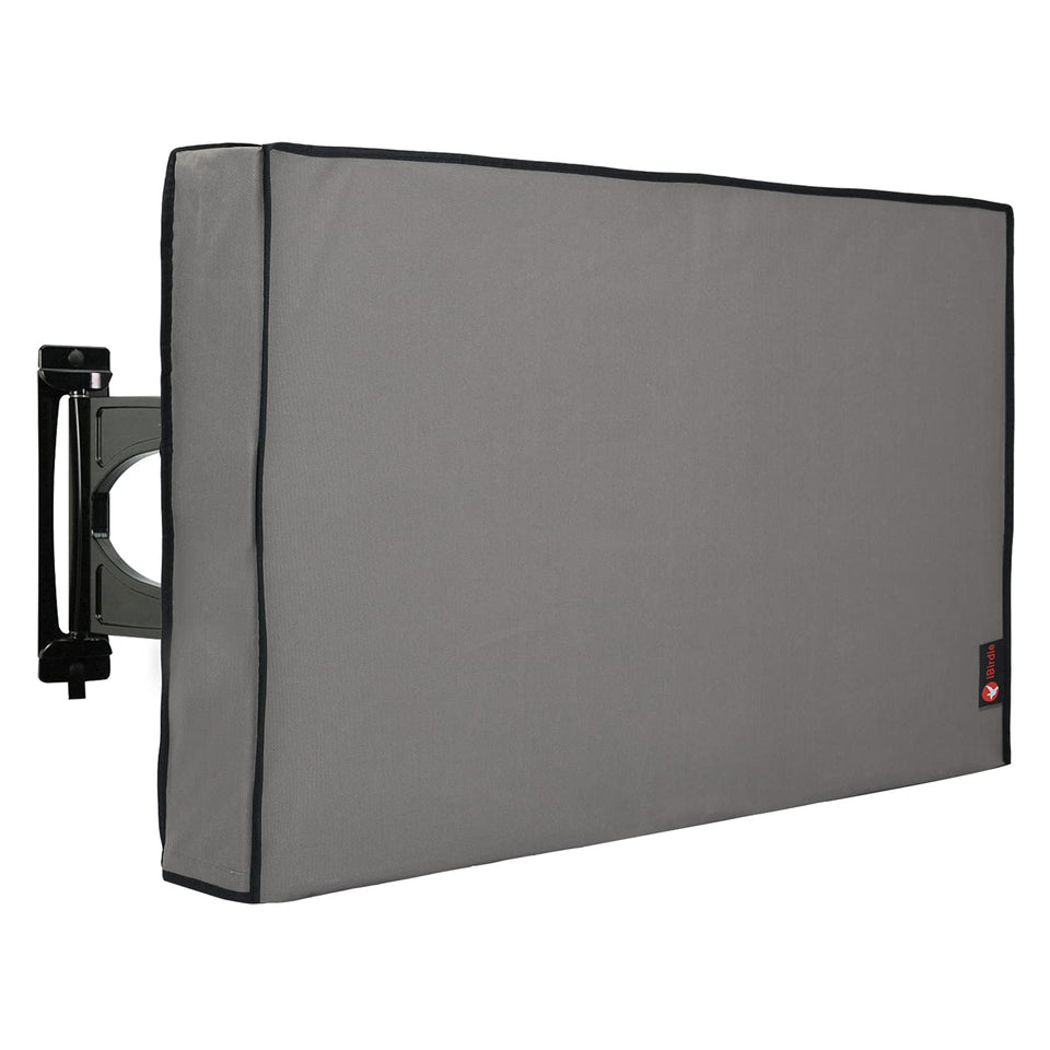 iBirdie front view cover on TV showing weatherproof protection