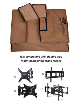 iBirdie Outdoor TV Cover bottom view illustrating full coverage