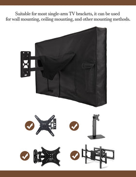iBirdie outdoor TV cover waterproof material protects electronics during rain storms.