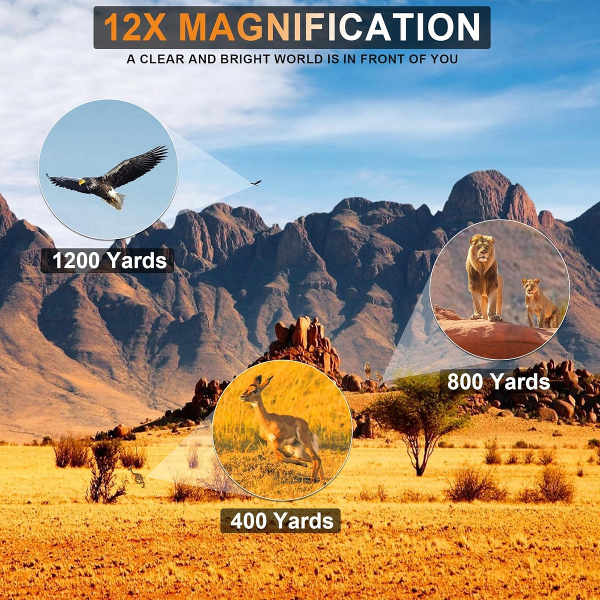 IBQ monocular with hand strap for secure one-hand use during hiking