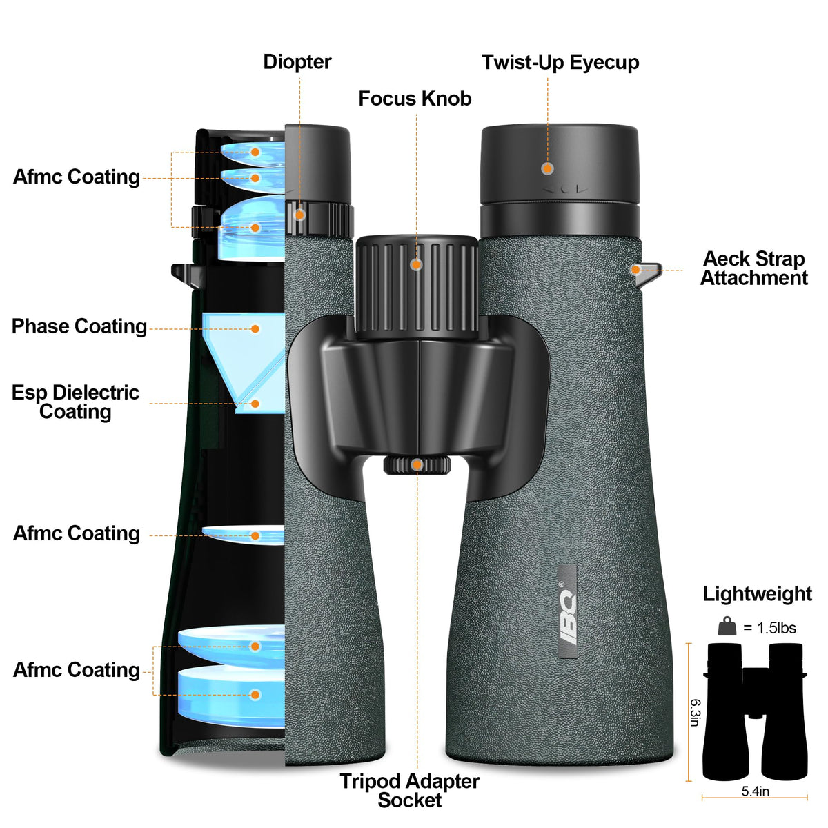 IBQ phone adapter mounted on binoculars for steady digiscoping and easy photos