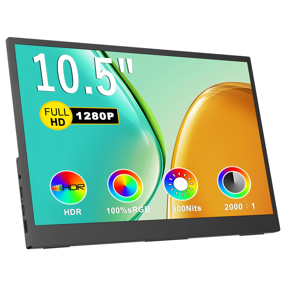 IBW portable monitor front view with 10.5-inch IPS clarity for on-the-go work