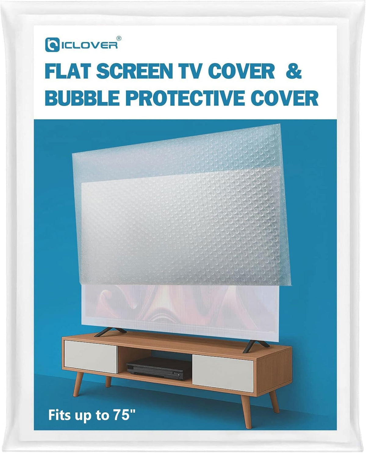 IC ICLOVER foam flat screen TV cover protects 70x42 inch TVs during relocation.