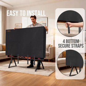 IC ICLOVER side profile showing snug fit over a large flat screen