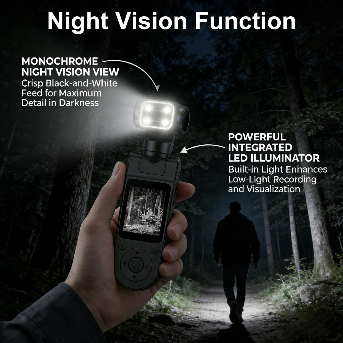 icamdoor held in hand to show pocket-sized scale and lightweight portability benefit