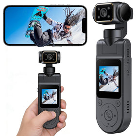 icamdoor front view showing compact pocket camera and easy access buttons for quick capture