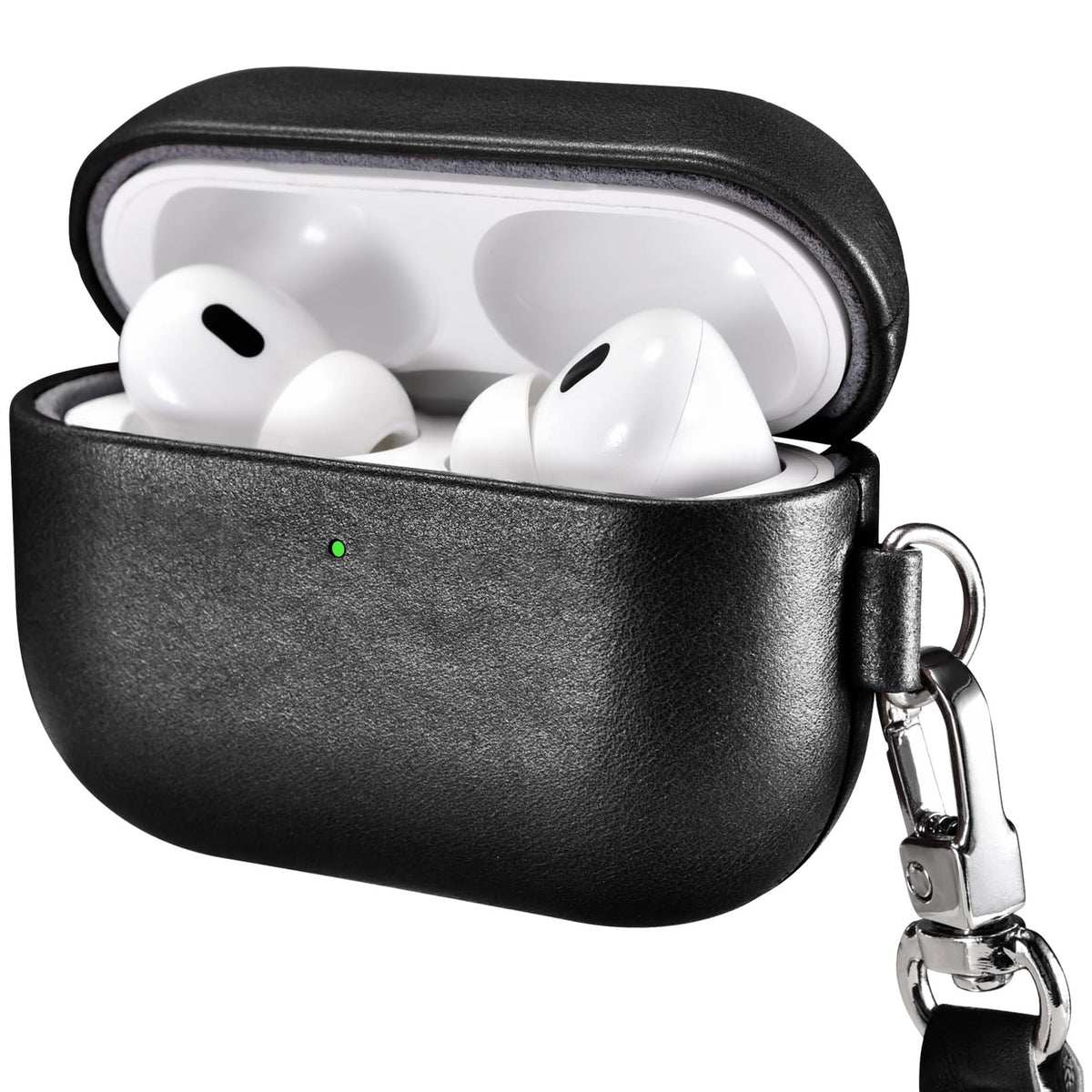 ICARER AirPods Pro 3 case in genuine leather with rich texture for premium protection.