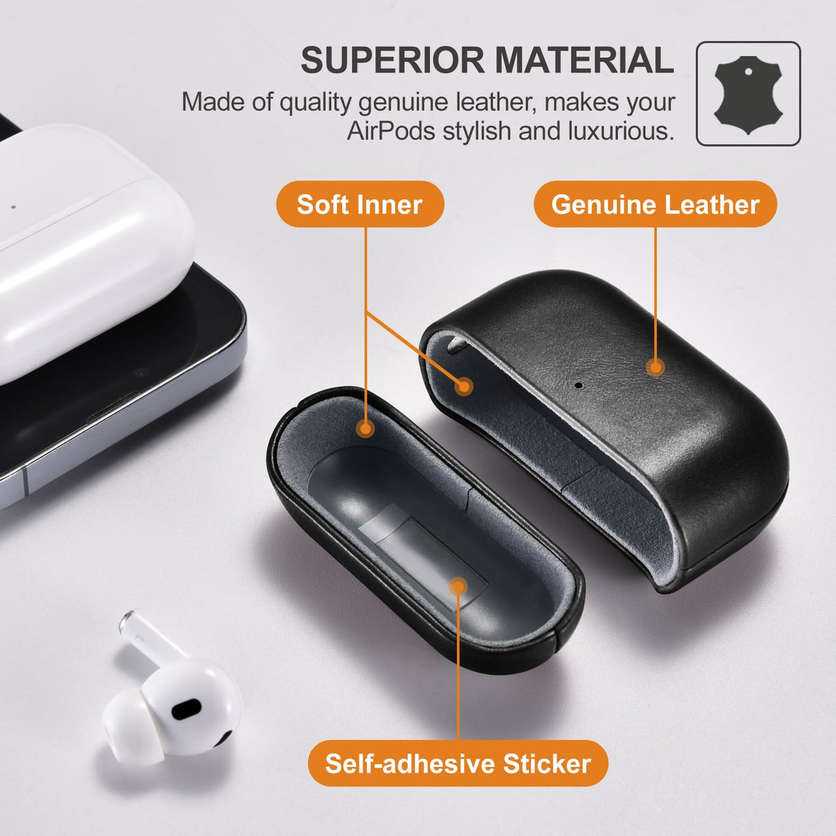 ICARER AirPods Pro 3 case front LED indicator displaying battery status.