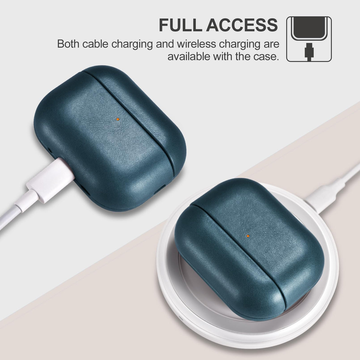 ICARER AirPods Pro 3 case: lanyard loop and precise cutouts for easy access.