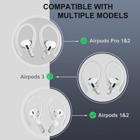 ICARERSPACE AirPods ear hooks have a transparent design for a subtle look.