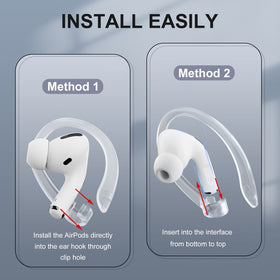 ICARERSPACE AirPods ear hooks include two pairs for replacements or sharing.