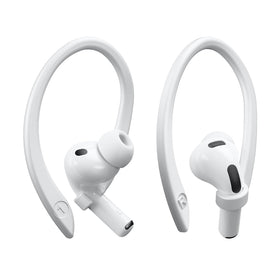 ICARERSPACE ear hooks for AirPods Pro clip securely holds during workouts.
