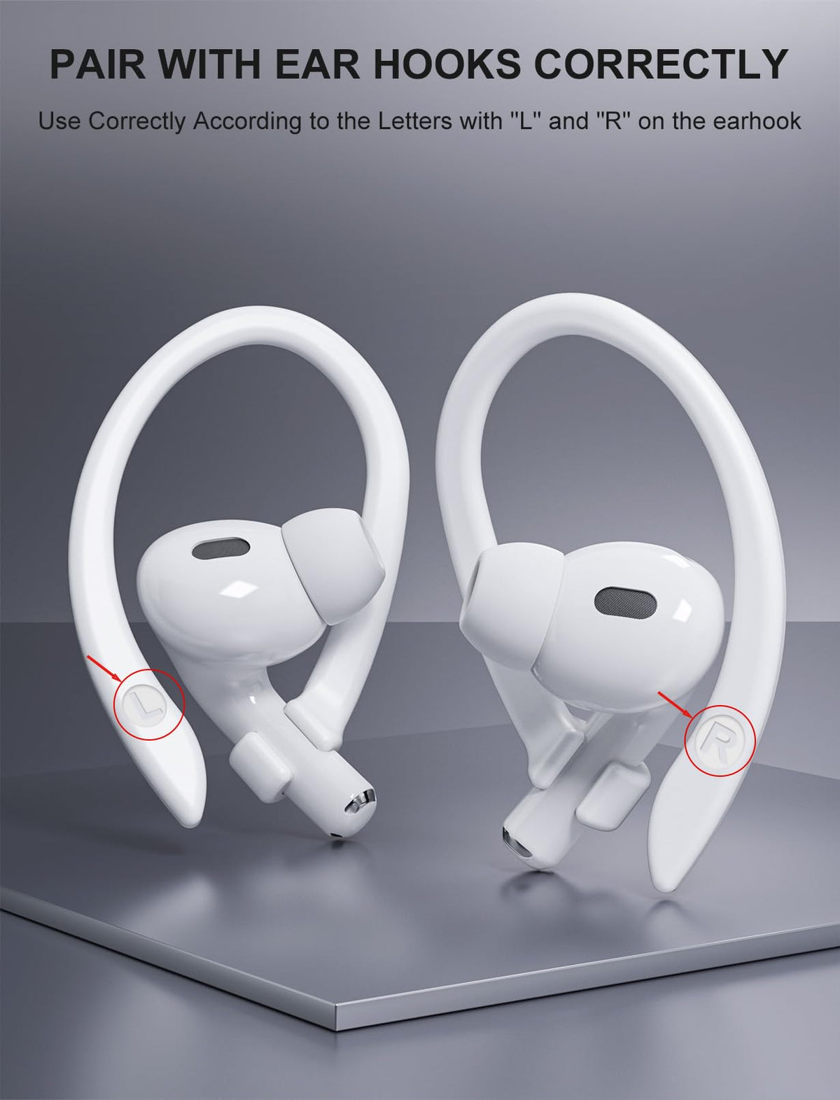 ICARERSPACE earhook compatibility with AirPods 1 2 3 4 and Pro series