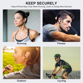ICARERSPACE earhooks secure fit during running, no slippage even with glasses