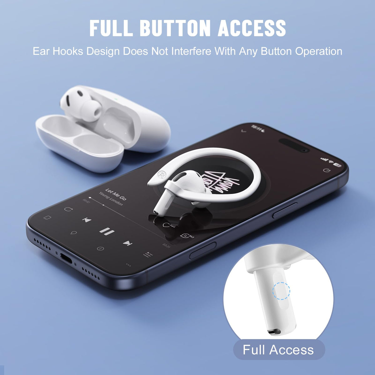 ICARERSPACE soft TPU material offers skin-friendly comfort for long wear.