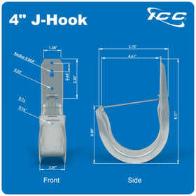 ICC ETL-listed safety J-Hook suitable for commercial projects