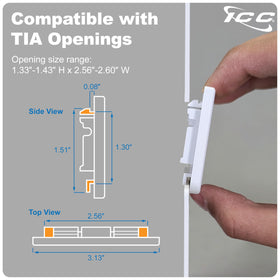ICC ABS construction faceplate designed for commercial interiors