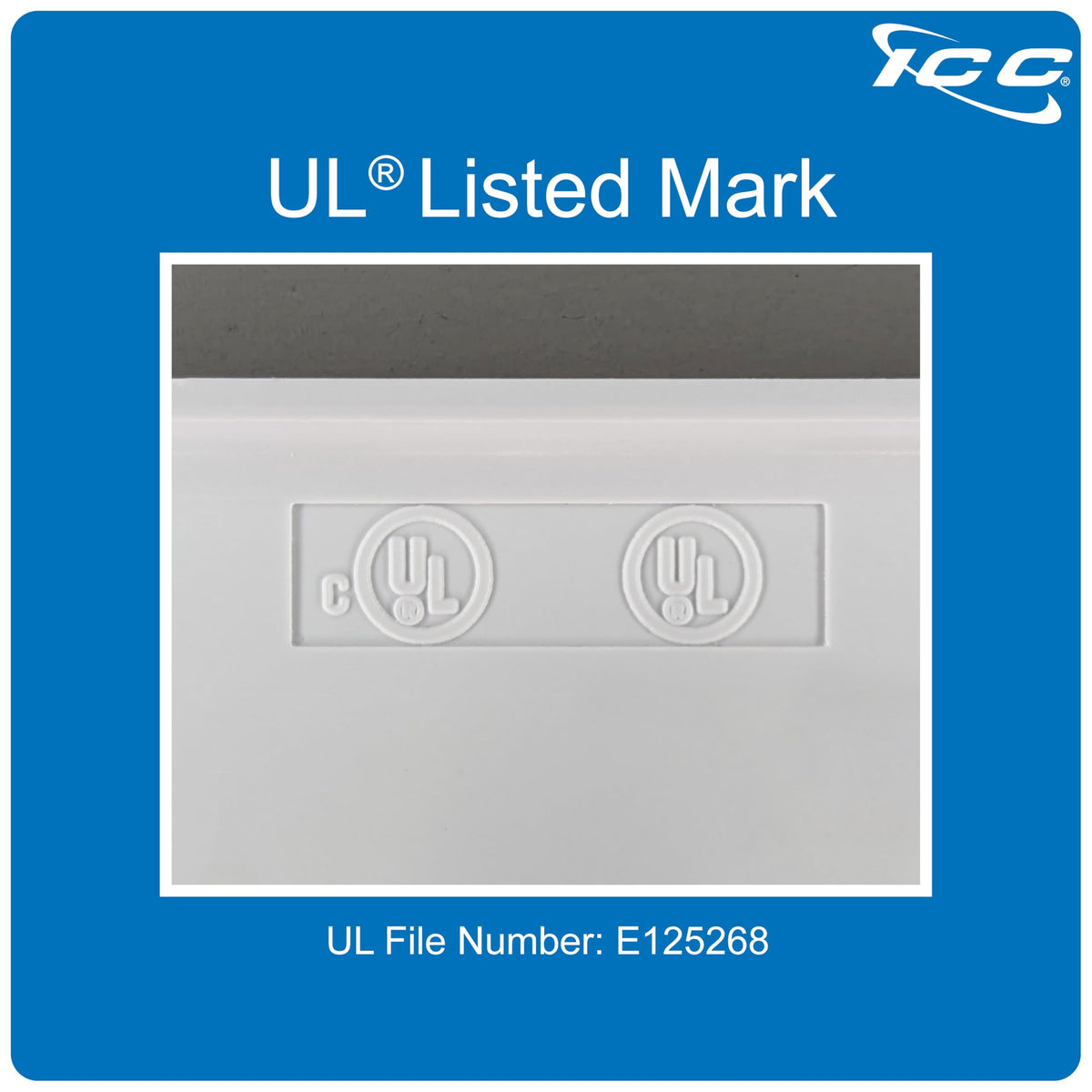 ICC fixed-design faceplate in a durable one-piece black finish