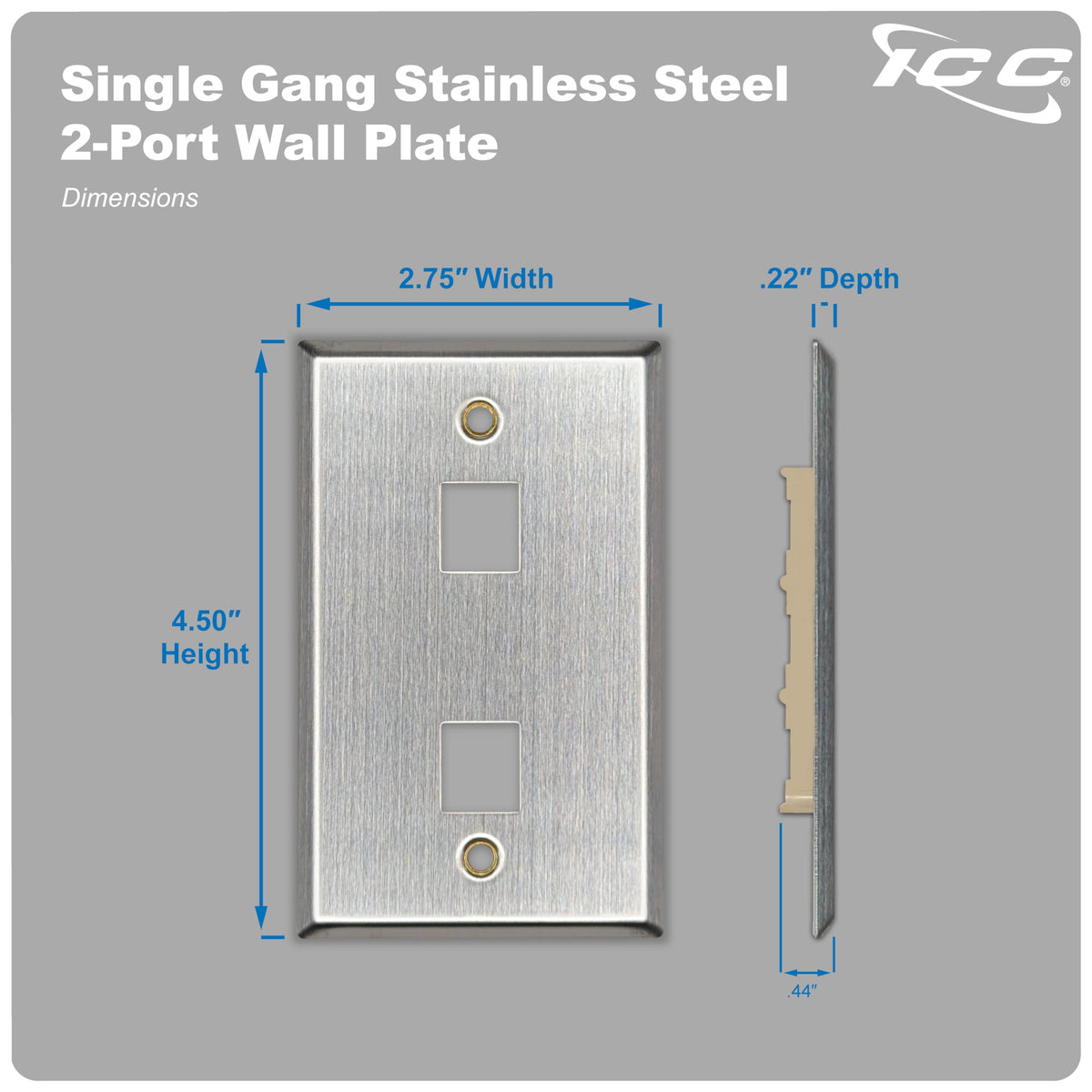 ICC industrial office lifestyle install showing durable plate in commercial space