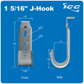 ICC J-hook in a server room installation keeping overhead cables neat, professional appearance