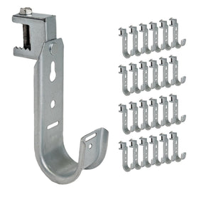 ICC J-Hook 25-pack on beam clamp for 1 5/16 inch beams
