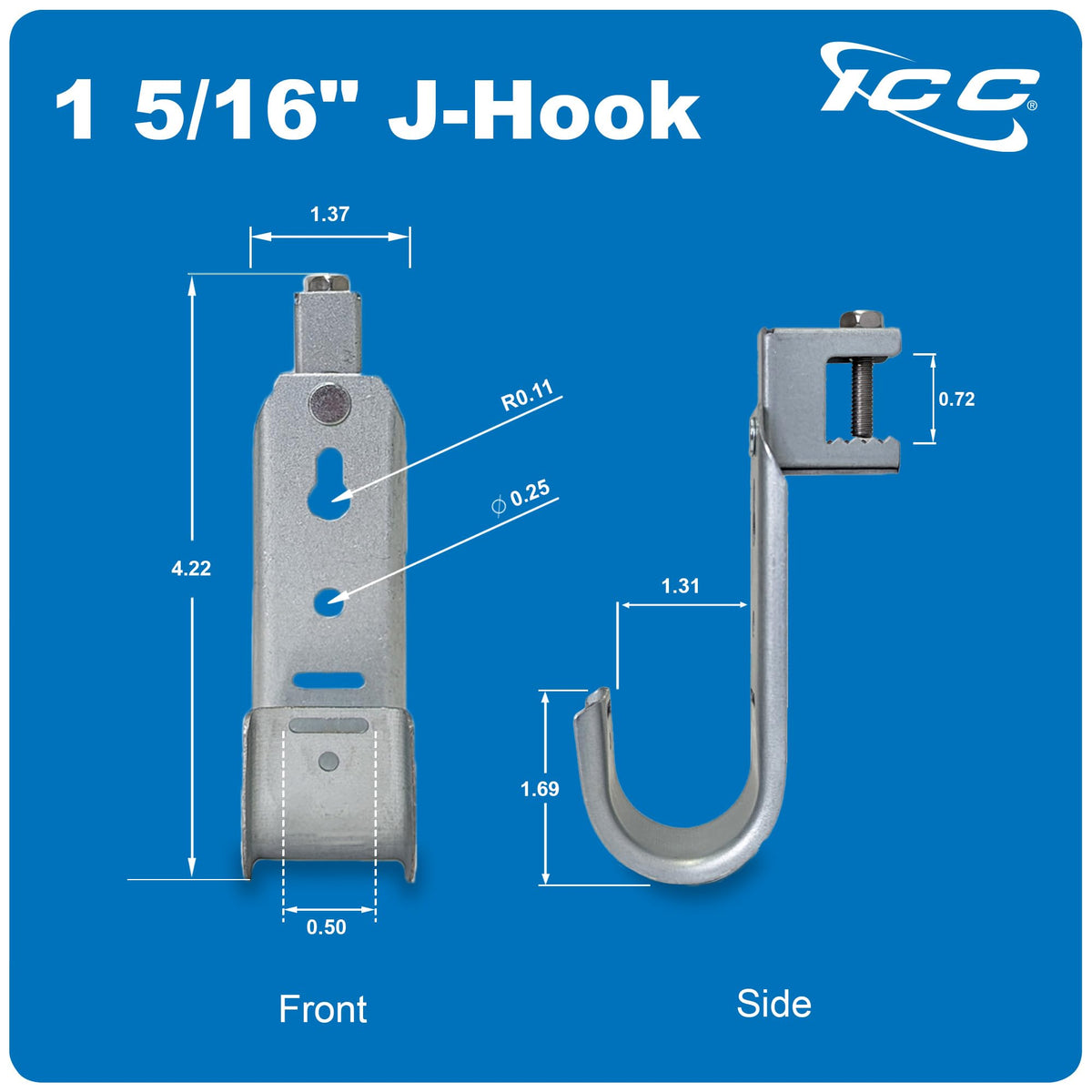 Innerduct routing with ICC J-Hook for neat cables