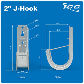 ICC j-hook 25-pack stacked ready for large projects and quick deployment