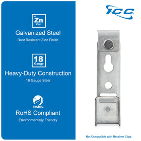 ICC anchor hole detail illustrating cable tie usage for added bundle security