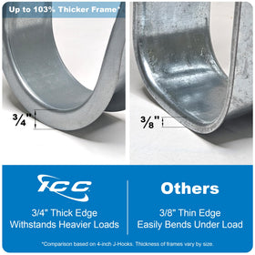 ICC j-hook cable cradle detail reducing abrasion and bend stress